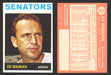 1964 Topps Baseball Trading Card You Pick Singles #100-#199 VG/EX #	187 Ed Roebuck - Washington Senators  - TvMovieCards.com