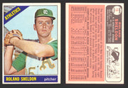 1966 Topps Baseball Trading Card You Pick Singles #1-#99 VG/EX #	18 Roland Sheldon - Kansas City Athletics  - TvMovieCards.com