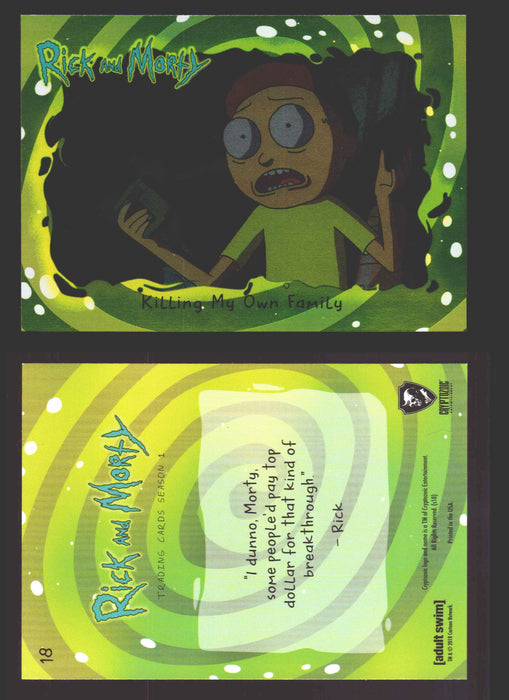 Rick and Morty Season 1 Base Foil Parallel Trading Card You Pick Singles #1-45 #	18  - TvMovieCards.com