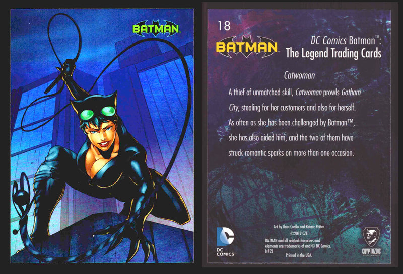 DC Comics Batman The Legend Parallel HoloFoil Base Trading Card Singles #1-63 18 Catwoman - TvMovieCards.com