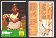 1963 Topps Baseball Trading Card You Pick Singles #100-#199 VG/EX #	195 Manny Jimenez - Kansas City Athletics  - TvMovieCards.com