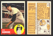 1963 Topps Baseball Trading Card You Pick Singles #1-#99 VG/EX #	19 Pete Burnside - Baltimore Orioles  - TvMovieCards.com