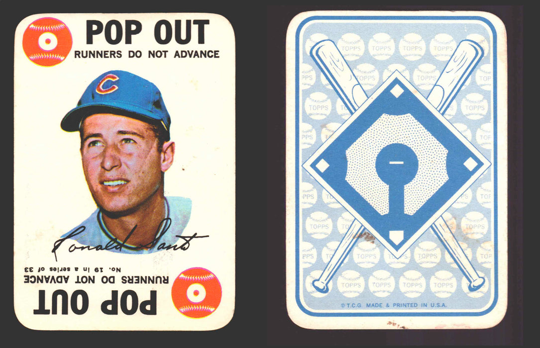 1968 Topps Baseball Game Card You Pick Single Cards #2-33 Mickey Mantle #	19 Ron Santo - Chicago Cubs  - TvMovieCards.com