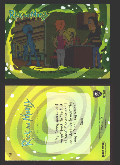 Rick and Morty Season 1 Base Foil Parallel Trading Card You Pick Singles #1-45 #	19  - TvMovieCards.com