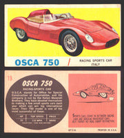 1961 Topps Sports Cars (White Back) Vintage Trading Cards #1-#66 You Pick Single #19 Osca 750 - TvMovieCards.com