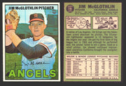 1967 Topps Baseball Trading Card You Pick Singles #1-#99 VG/EX #	19 Jim McGlothlin - California Angels  - TvMovieCards.com