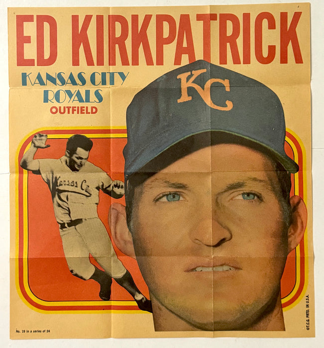 1970 Topps Baseball POSTER Inserts You Pick Singles *Finish Your Set* 19 Ed Kirkpatrick (pinholes)  - TvMovieCards.com