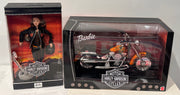 1999 Mattel Barbie #29207 & Harley Davidson Fat Boy Motorcycle Flames 29016 NIB - TvMovieCards.com