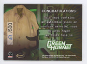 Green Hornet 2011 Movie Seth Rogan as Britt Reid Costume Card 51/500 Image A - TvMovieCards.com