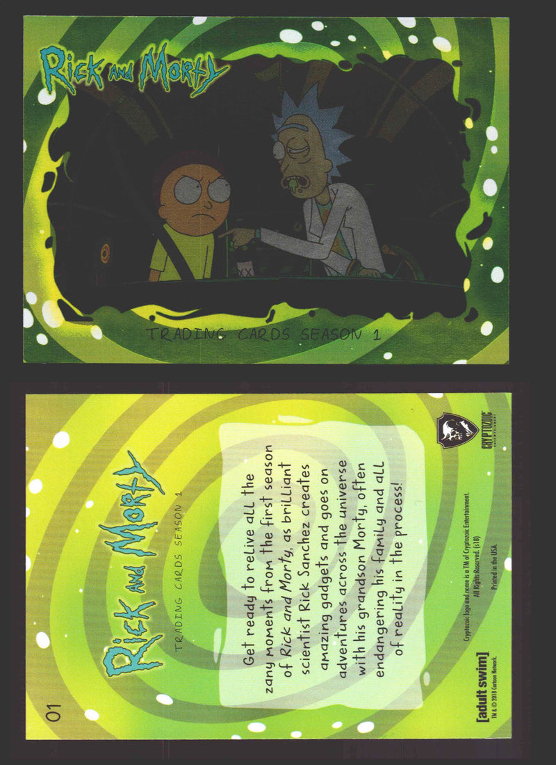 Rick and Morty Season 1 Base Foil Parallel Trading Card You Pick Singles #1-45 #	1  - TvMovieCards.com