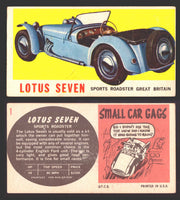 1961 Topps Sports Cars (White Back) Vintage Trading Cards #1-#66 You Pick Single #1 Lotus Seven - TvMovieCards.com