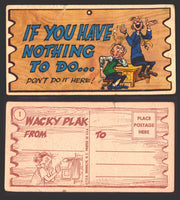 Wacky Plaks 1959 Topps Vintage Trading Cards You Pick Singles #1-88 #	  1   If you have nothing to do - don't do it here (creased)  - TvMovieCards.com