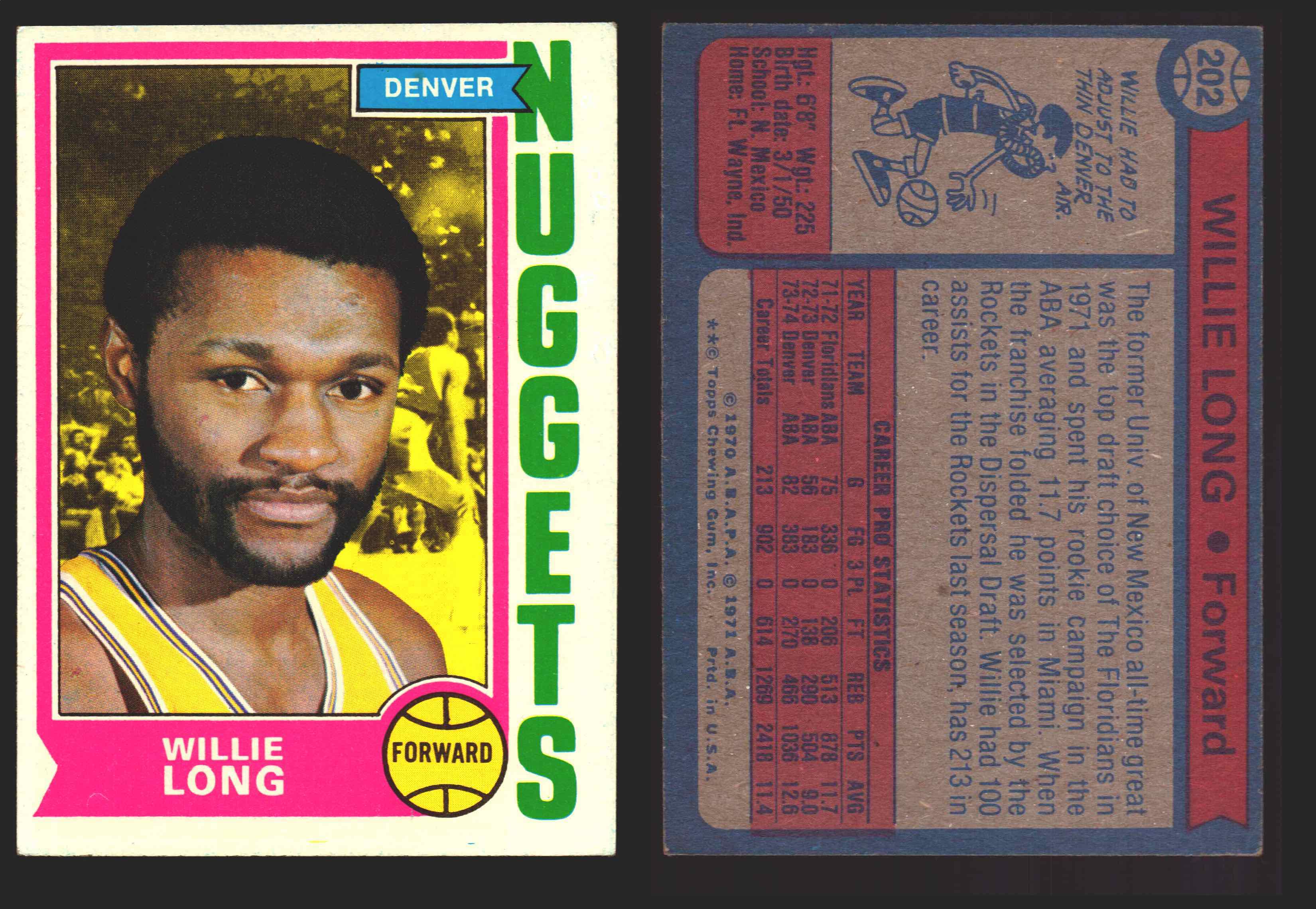 1974-75 Topps Basketball Trading Card You Pick Singles #200-#264
