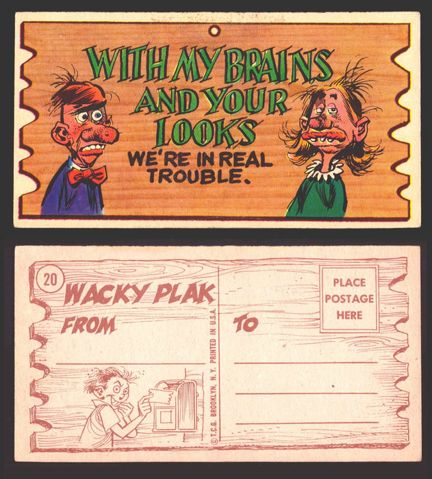 Wacky Plaks 1959 Topps Vintage Trading Cards You Pick Singles #1-88 #	 20   With my brains and your looks - we're in real trouble  - TvMovieCards.com