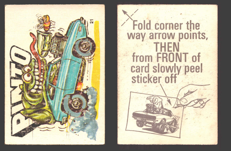 Fantastic Odd Rods Series 2 Vintage Sticker Cards Donruss #1-66 You Pick Singles