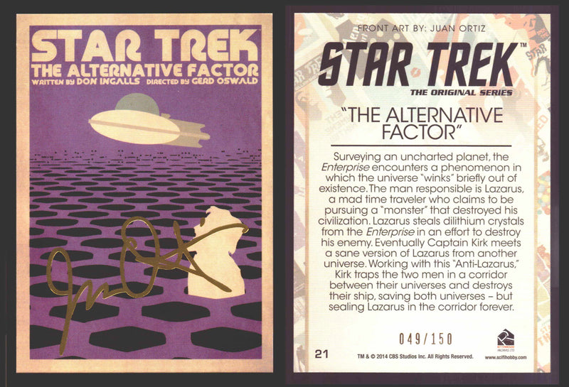Star Trek Portfolio Prints Juan Ortiz Gold Parallel Trading Cards You Pick 1-80 #	   21   The Alternative Factor  - TvMovieCards.com