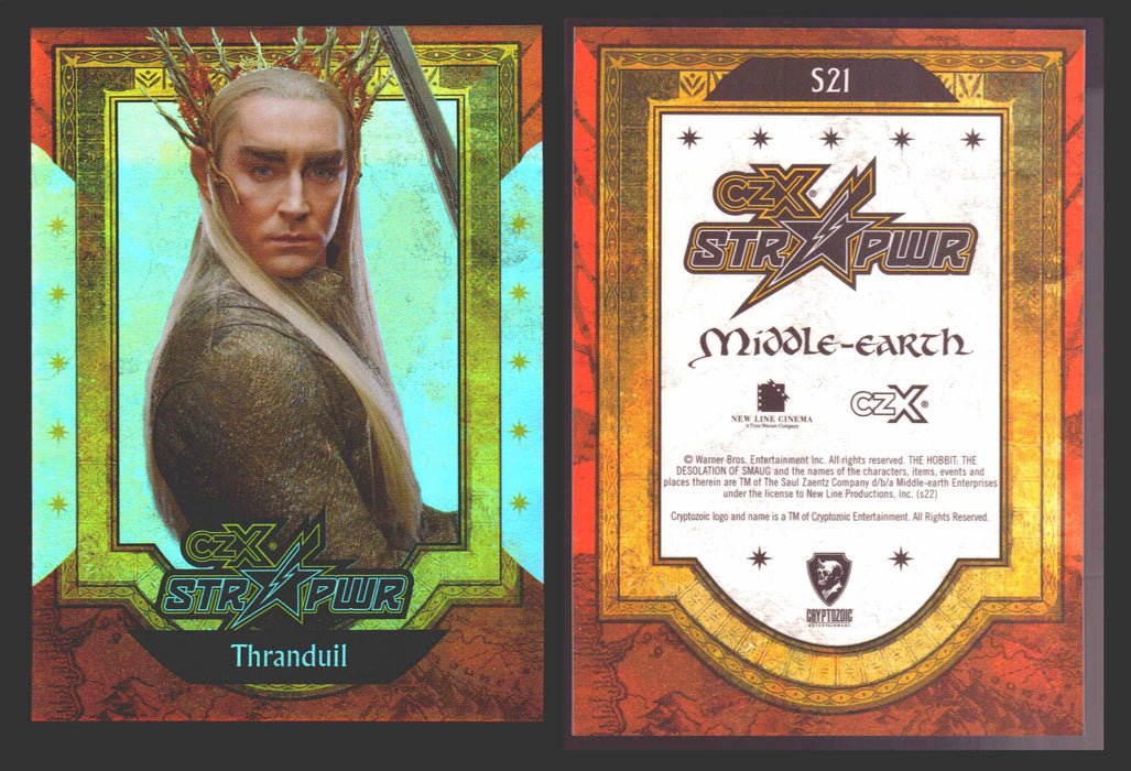2022 Cryptozoic CZX Middle Earth STR PWR Red S01-S25 Single Cards S21 Thranduil - TvMovieCards.com