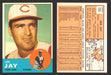 1963 Topps Baseball Trading Card You Pick Singles #200-#299 VG/EX #	225 Joe Jay - Cincinnati Reds  - TvMovieCards.com
