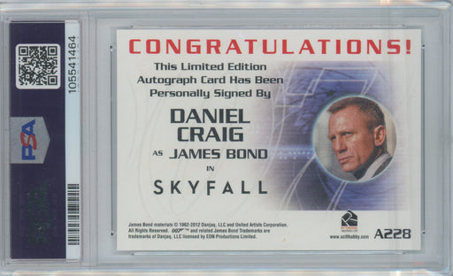 James Bond Daniel Craig Autograph Card A228 PSA Gem Mint Autographs & Relics 201 - TvMovieCards.com