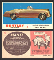 1961 Topps Sports Cars (White Back) Vintage Trading Cards #1-#66 You Pick Single #22 Bentley Continental - TvMovieCards.com