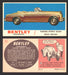 1961 Topps Sports Cars (White Back) Vintage Trading Cards #1-#66 You Pick Singles #22   Bentley Continental  - TvMovieCards.com