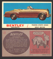 1961 Topps Sports Cars (Gray Back) Vintage Trading Cards #1-#66 You Pick Singles #22   Bentley Continental  - TvMovieCards.com