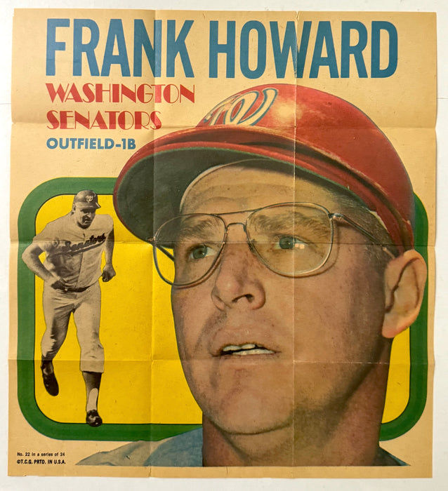 1970 Topps Baseball POSTER Inserts You Pick Singles *Finish Your Set* 22 Frank Howard  - TvMovieCards.com