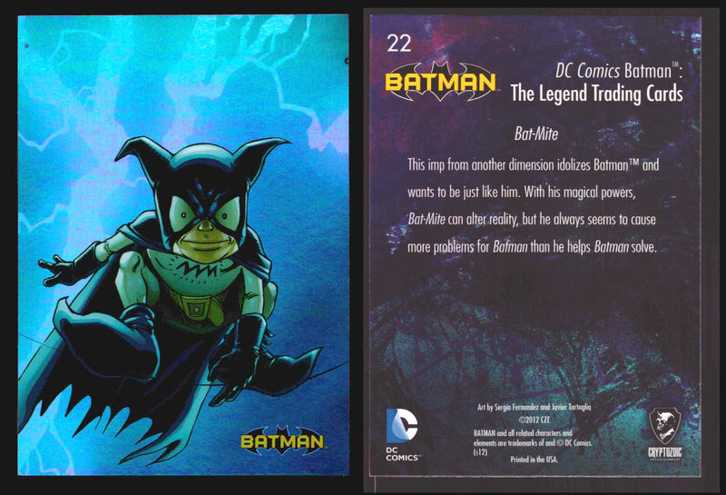 DC Comics Batman The Legend Parallel HoloFoil Base Trading Card Singles #1-63 22 Bat-Mite - TvMovieCards.com