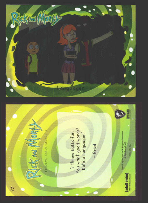 Rick and Morty Season 1 Base Foil Parallel Trading Card You Pick Singles #1-45 #	22  - TvMovieCards.com