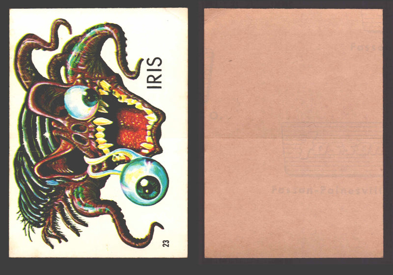 1968 Ugly Name Stickers OPC/Fasson Trading Card You Pick Singles #1-44 Variants #23 Iris - TvMovieCards.com