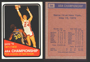 1971-72 Topps Basketball Trading Card You Pick Singles #1-#253 VG/EX #	244 ABA Championship Game 4 - Nets vs Pacers  - TvMovieCards.com