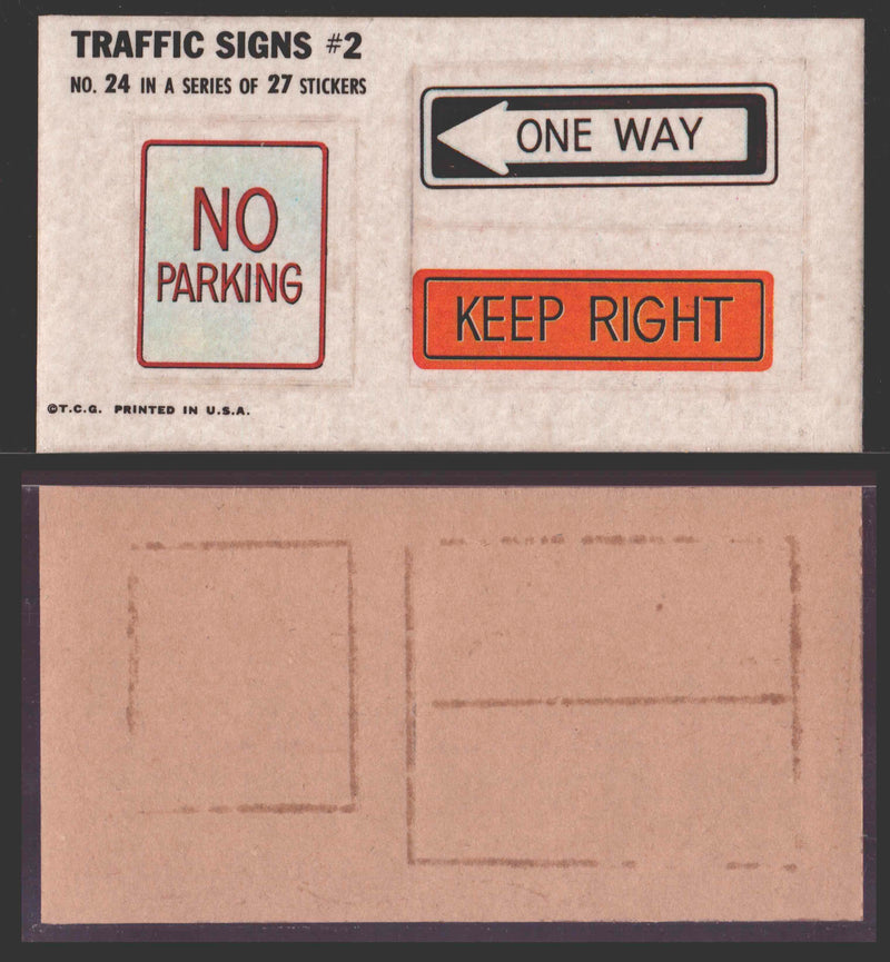1967 Disgusting Disguises Sticker Trading Card You Pick Singles #1-27 #	 24   Traffic Signs #2  - TvMovieCards.com