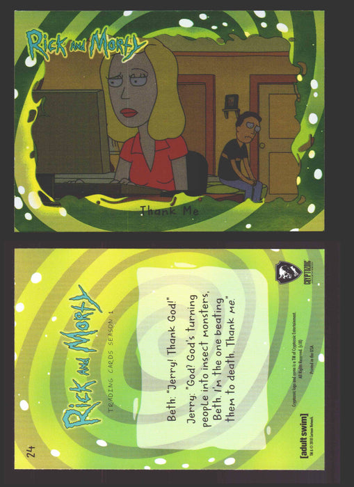 Rick and Morty Season 1 Base Foil Parallel Trading Card You Pick Singles #1-45 #	24  - TvMovieCards.com