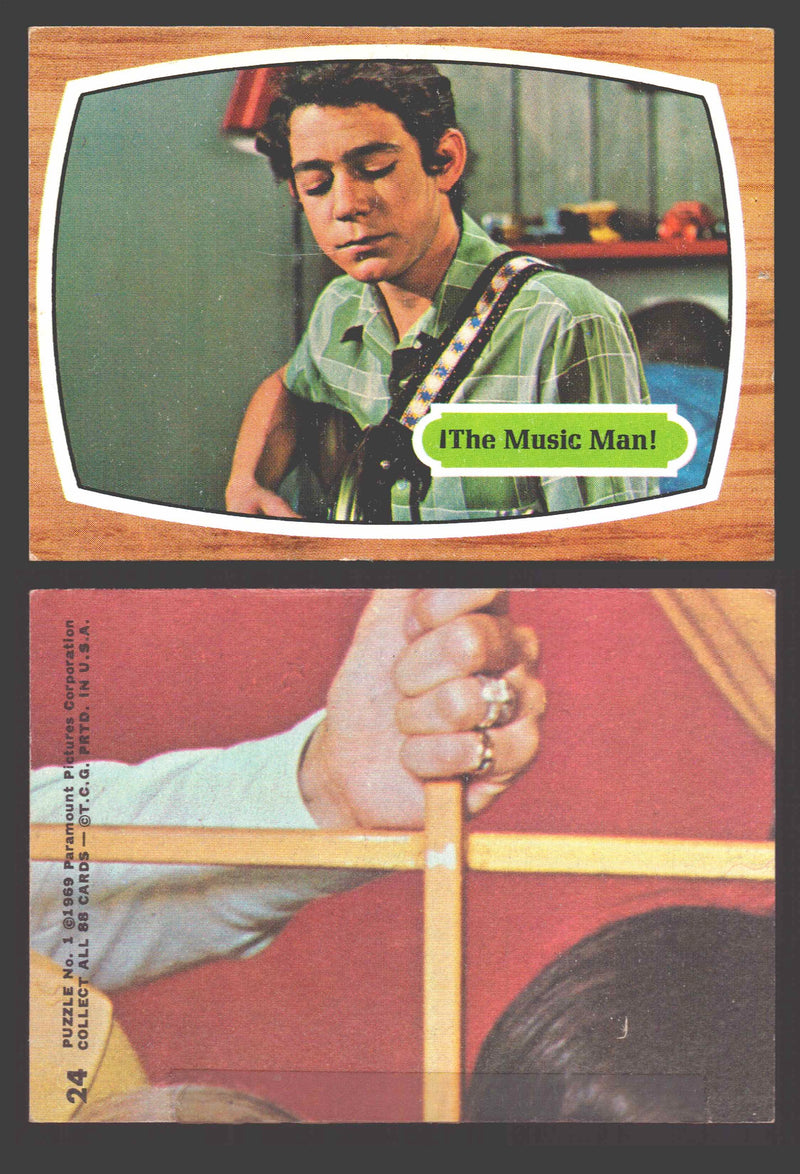 1971 The Brady Bunch Topps Vintage Trading Card You Pick Singles #1-#88 # 24 The Music Man! (scratched front / tape back) - TvMovieCards.com