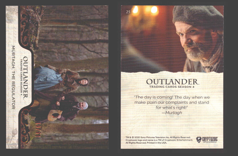 2020 Outlander Season 4 Red Foil Parallel Base Card You Pick Singles XX/50 25 Murtagh the Regulator - TvMovieCards.com