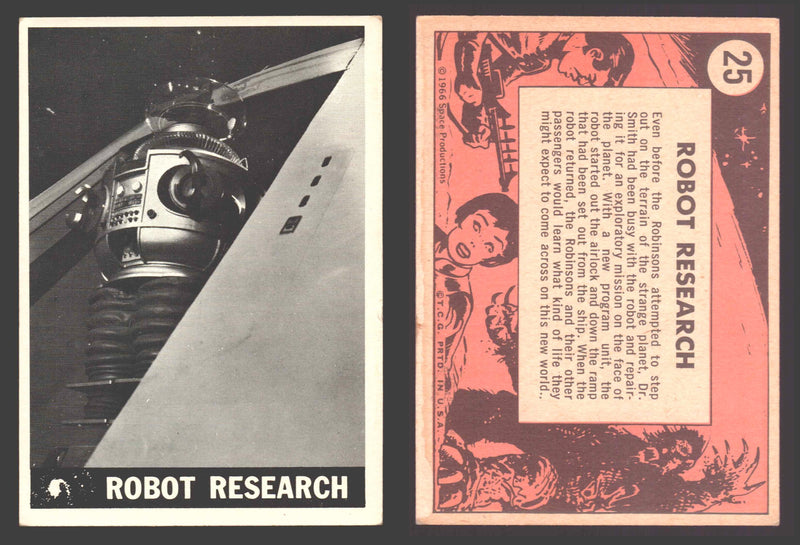 1966 Lost In Space Topps Vintage Trading Card #1-55 You Pick Singles # 25 Robot Research - TvMovieCards.com