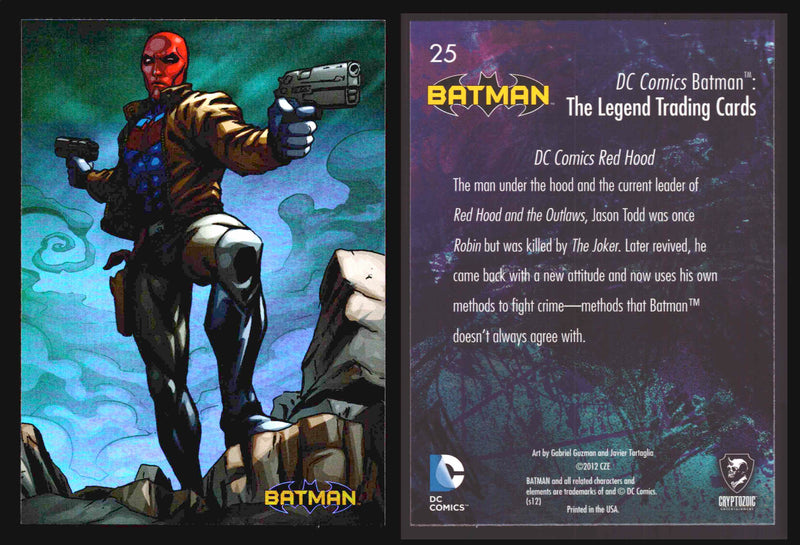DC Comics Batman The Legend Parallel HoloFoil Base Trading Card Singles #1-63 25 DC Comics Red Hood - TvMovieCards.com