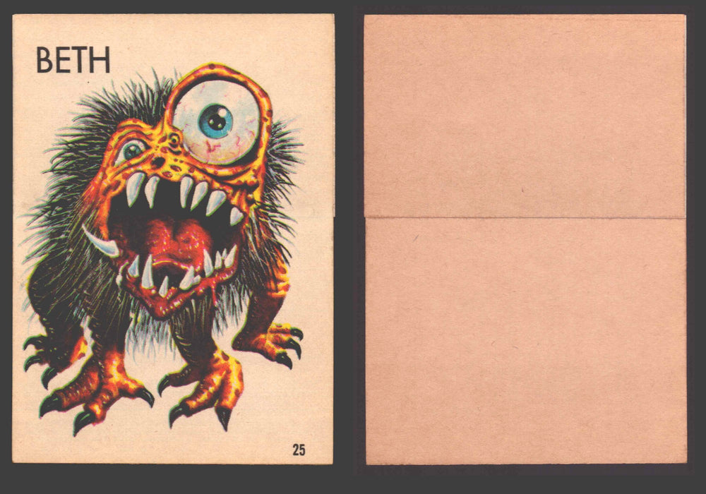 1965 Ugly Stickers Topps Trading Card You Pick Singles #1-44 with Variants