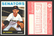 1964 Topps Baseball Trading Card You Pick Singles #200-#299 VG/EX #	261 Jim Hannan - Washington Senators  - TvMovieCards.com