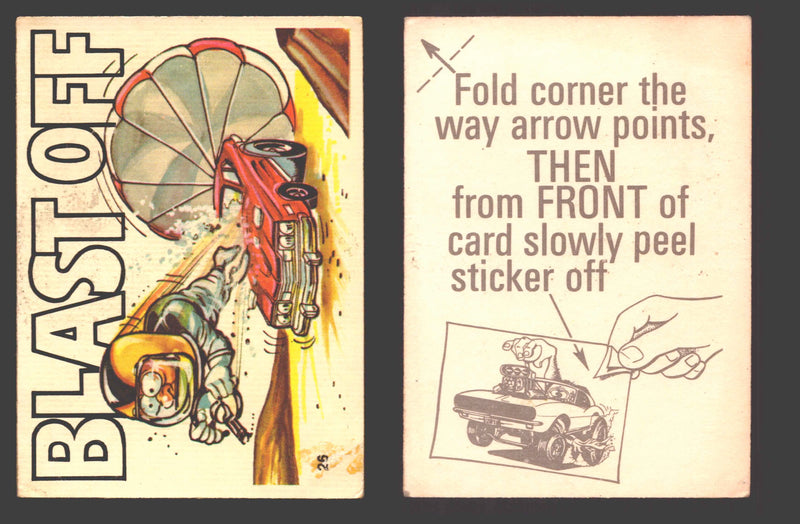 Fantastic Odd Rods Series 2 Vintage Sticker Cards Donruss #1-66 You Pick Singles