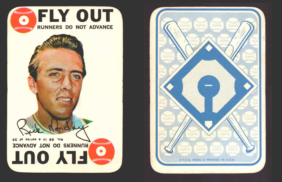 1968 Topps Baseball Game Card You Pick Single Cards #2-33 Mickey Mantle #	26 Rick Monday - Oakland Athletics  - TvMovieCards.com