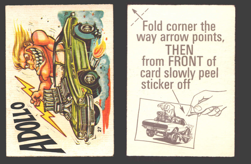 Fantastic Odd Rods Series 2 Vintage Sticker Cards Donruss #1-66 You Pick Singles