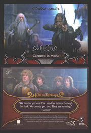 2022 Cryptozoic CZX Middle Earth Silver Parallel Base Card Singles 1-50 #/25 27 Cornered in Moria - TvMovieCards.com