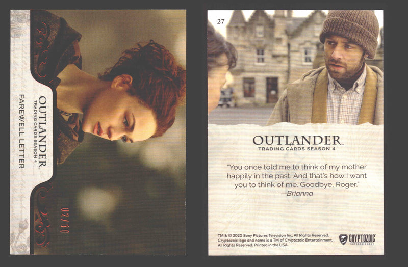 2020 Outlander Season 4 Red Foil Parallel Base Card You Pick Singles XX/50 27 Farewell Letter - TvMovieCards.com