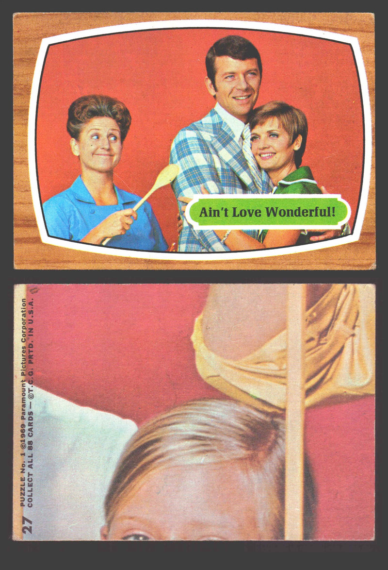 1971 The Brady Bunch Topps Vintage Trading Card You Pick Singles #1-#88 # 27 Ain't Love Wonderful! (printing indentions) - TvMovieCards.com