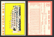 1964 Topps Baseball Trading Card You Pick Singles #1-#99 VG/EX #	27 New York Mets Team  - TvMovieCards.com