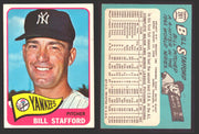1965 Topps Baseball Trading Card You Pick Singles #200-#299 VG/EX #	281 Bill Stafford - New York Yankees  - TvMovieCards.com