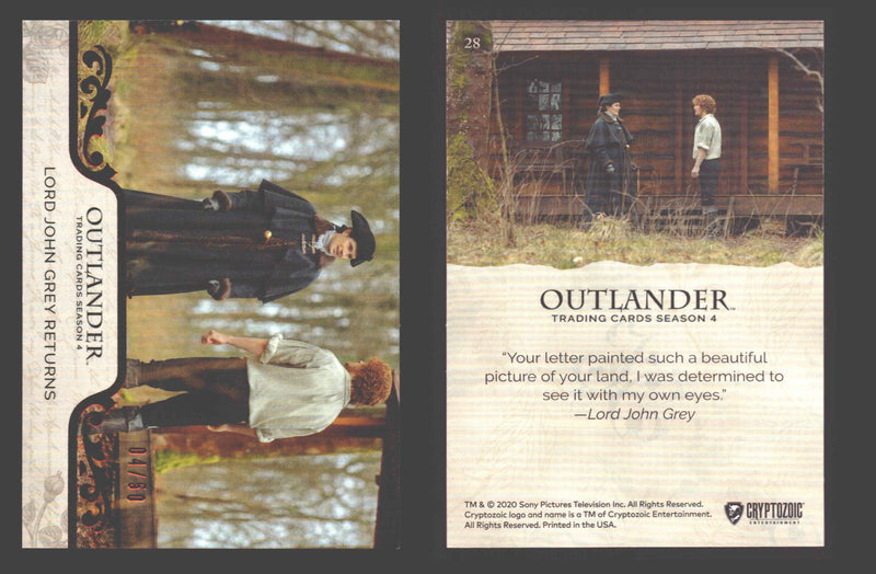 2020 Outlander Season 4 Red Foil Parallel Base Card You Pick Singles XX/50 28 Lord John Grey Returns - TvMovieCards.com