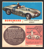 1961 Topps Sports Cars (White Back) Vintage Trading Cards #1-#66 You Pick Single #28 Borgward RS - TvMovieCards.com