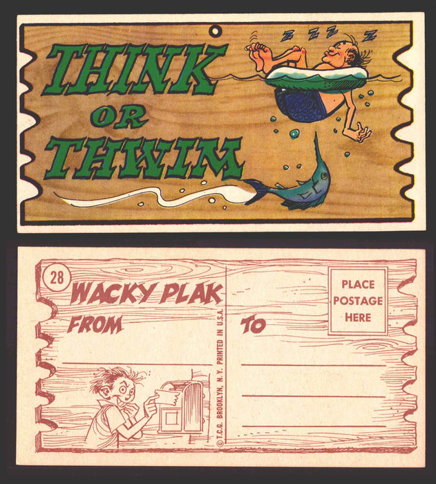Wacky Plaks 1959 Topps Vintage Trading Cards You Pick Singles #1-88 #	 28   Think or thwim  - TvMovieCards.com